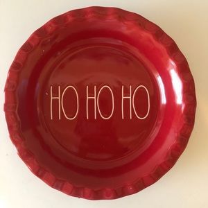 Rae Dunn Ho Ho Ho pie plate